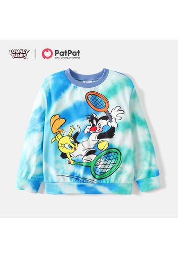 Looney Tunes Kid Boy Tie Dyed Character Print Pullover Sweatshirt