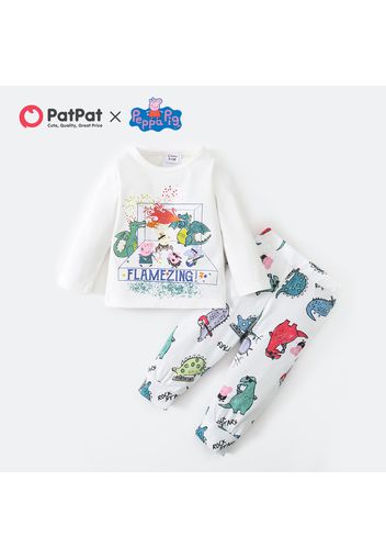 Peppa Pig 2-piece Baby Boy Dino Top and Allover Pants Set