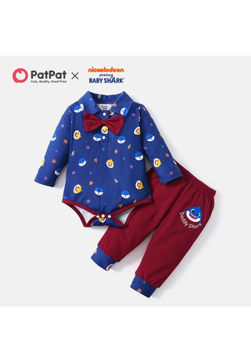 Baby Shark 2-piece Baby Boy Allover Bodysuit and Pants Sets