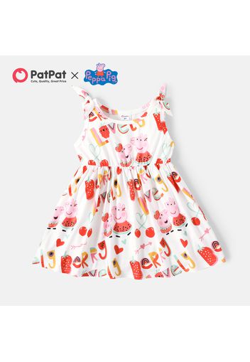 Peppa Pig Toddler Girl Short-sleeve Tee/Sleeveless Dress/Cherry Print Pink Pants