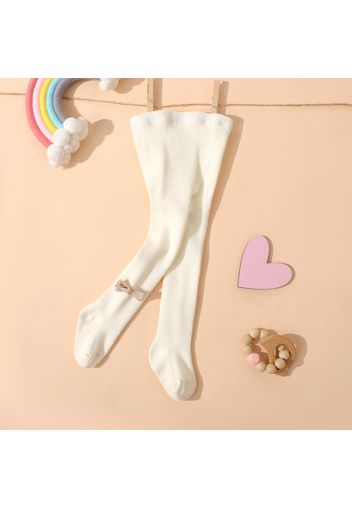 Baby / Toddler Bowknot Decor Solid Color Ribbed Socks