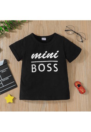 Toddler Boy Casual Letter Print Short-sleeve Tee