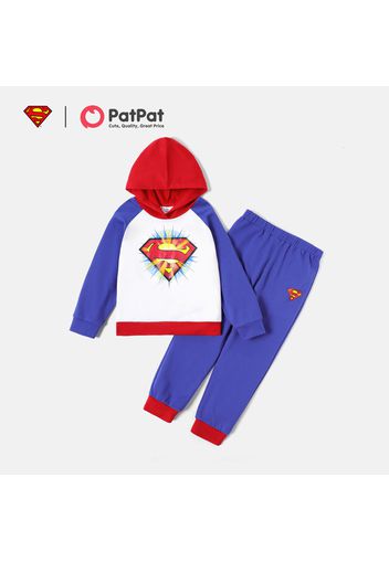 Superman Kid Boy Colorblock Blue White Logo Sweatshirt/Sportswear