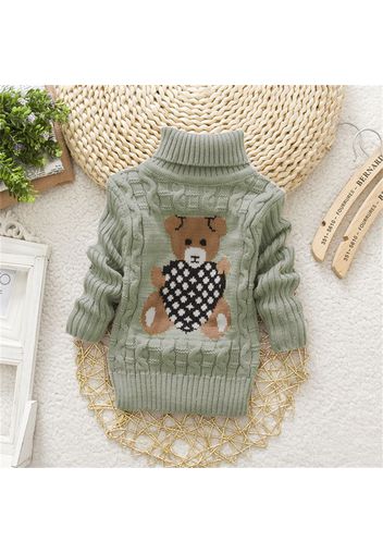 Baby / Toddler Adorable Bear Print Long-sleeve Sweater