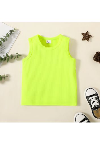 Toddler Boy Solid Color Ribbed Tank Top