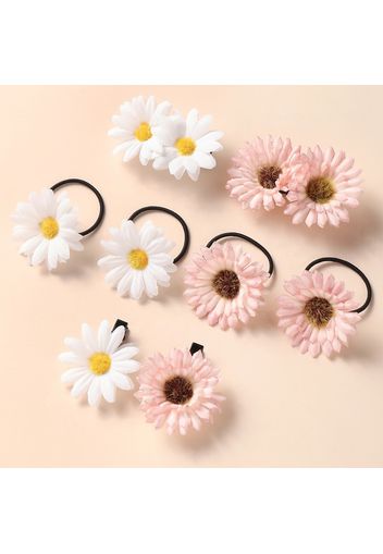 8-pack Daisy Hair Ties Hair Accessories Set for Girls