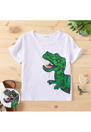 Kid Boy Animal Dinosaur Print Short-sleeve Casual Tee