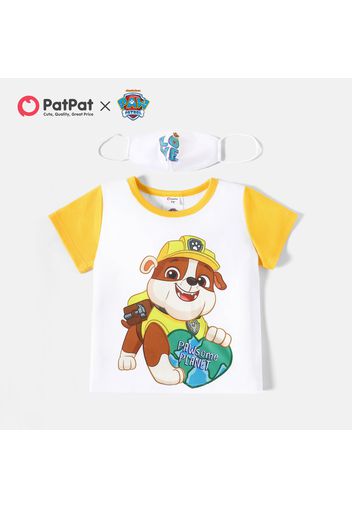 PAW Patrol Toddler Boy/Girl Colorblock Short-sleeve Tee and Face Mask