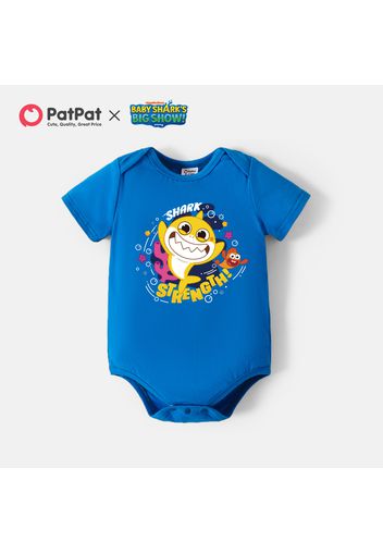 Baby Shark Baby Boy/Girl Cotton Short-sleeve Graphic Romper