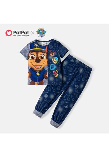 PAW Patrol 2pcs Toddler Boy Colorblock Short-sleeve Tee and Allover Print Pants Set