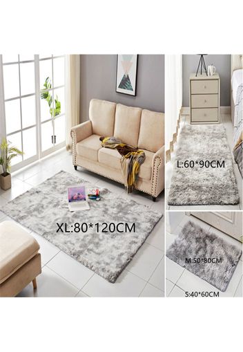 Rainbow Colors Long Hair Tie Dyeing Carpet Bay Window Bedside Mat Soft Area Rugs Shaggy Blanket Gradient Color Living Room Rug