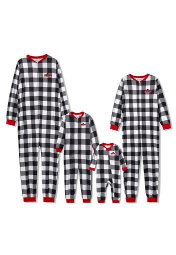 Family Matching Plaid Christmas Onesies Pajamas（Flame resistant）