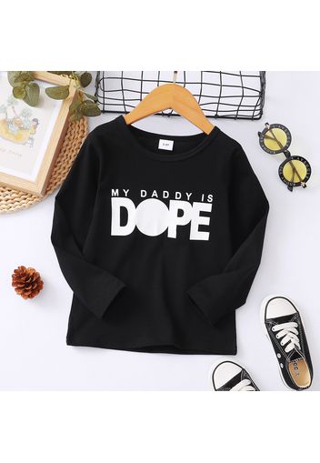 Toddler Girl/Boy Letter Print Long-sleeve Tee