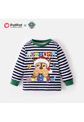 PAW Patrol Toddler Boy Christmas Stripe Cotton Tee