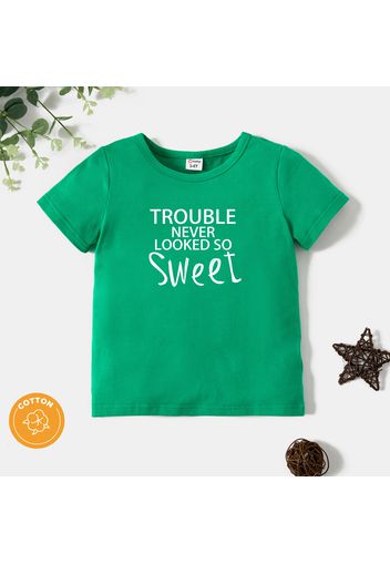 Toddler Graphic Letter Print Short-sleeve Tee