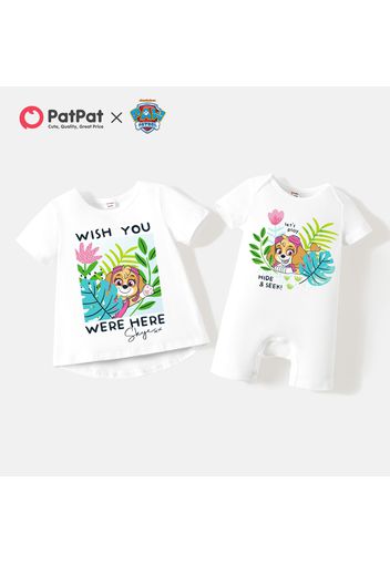 PAW Patrol Floral Hi-Lo Sister Tee and Romper for Siblings