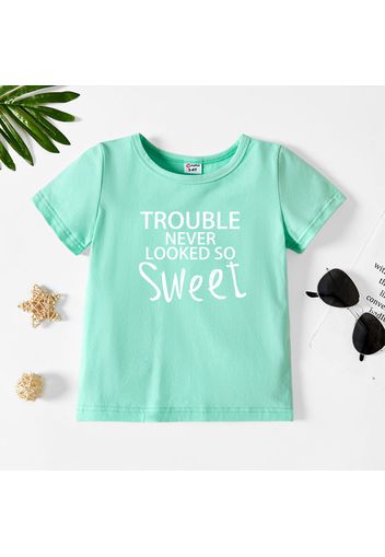 Toddler Graphic Letter Print Short-sleeve Tee