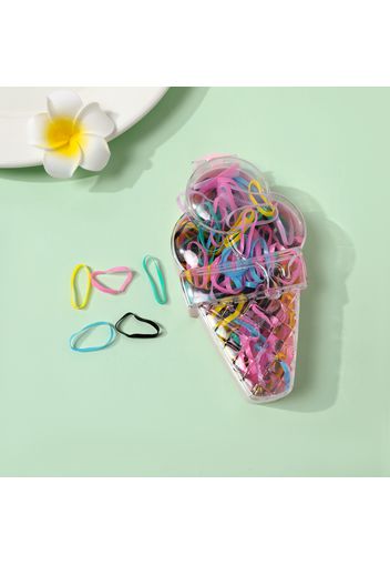 Boxed Multicolor Elastics Hair Ties for Girls