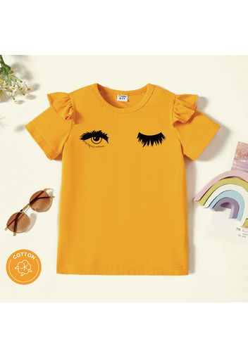 Kids Graphic Flutter-sleeve Ginger Short-sleeve Tee