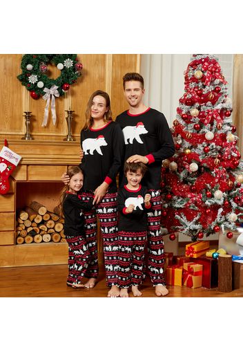 Mosaic Family Matching Bear Christmas Pajamas Sets (Flame Resistant)