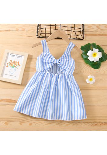 Toddler Girl Stripe Bowknot Design Hollow out Cami Dress