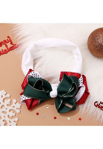 Baby / Toddler / Kid Christmas Thread Ribbon Stitching Bow Headband