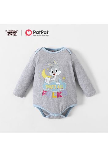 Looney Tunes Baby Boy/Girl Cotton Hooded Graphic and Allover Bodysuit