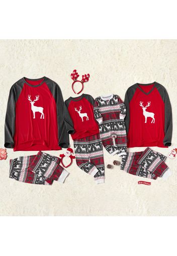 Christmas Elk Family Matching Pajamas Sets（Flame resistant）