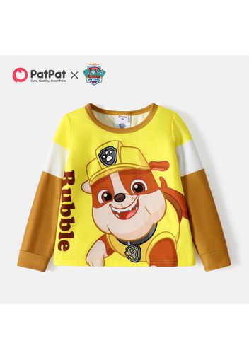 PAW Patrol Toddler Girl/Boy Letter Print Colorblock Long-sleeve Tee