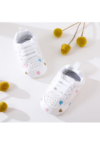 Baby / Toddler Valentine Pretty Stars Embroidery Solid Prewalker Shoes (Various colors)