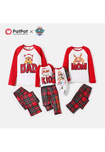 PAW Patrol Family Matching Christmas Big Graphic Top and Plaid Pants Pajamas Set