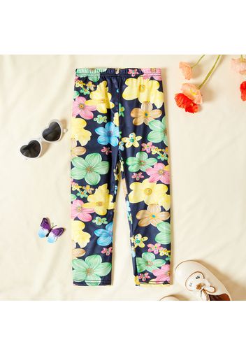 Toddler Girl Butterfly/Floral Print Elasticized Leggings