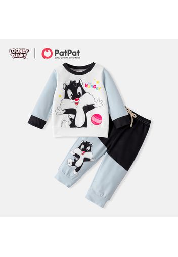 Looney Tunes 2pcs Baby Boy/Girl Long-sleeve Graphic Sweatshirt and Pants Set