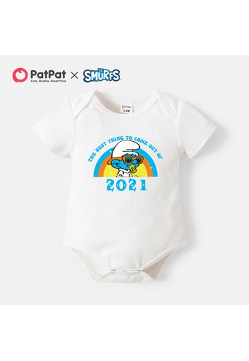 Smurfs Baby Boy 2021 New Rainbow 100% Cotton Romper