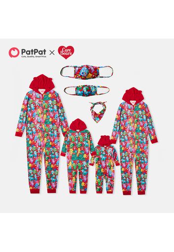 Care Bears Family Matching Pajamas Onesies and Washable Mask(Flame Resistant)