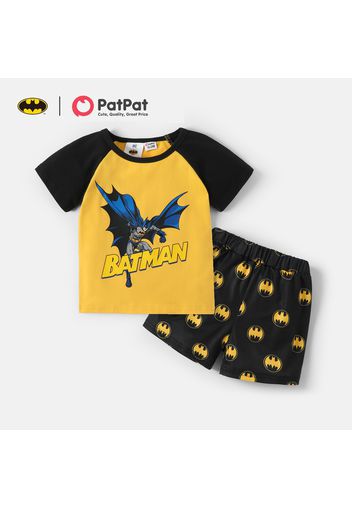 Batman 2-piece Toddler Boy Colorblock Tee and Allover Shorts Set