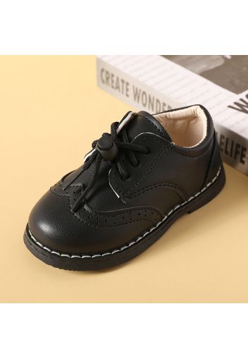 Toddler / Kid Lace Up Fashion British Style Black School Uniform Shoes