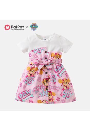 PAW Patrol Toddler Girl Skye Bow 2 in 1 Colorblock Dress