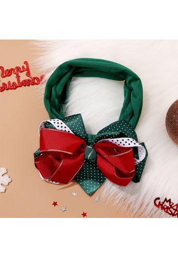 Baby / Toddler / Kid Christmas Thread Ribbon Stitching Bow Headband