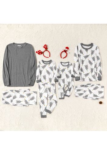 Family Matching Christmas Tree Print Pajamas Sets（Flame Resistant）