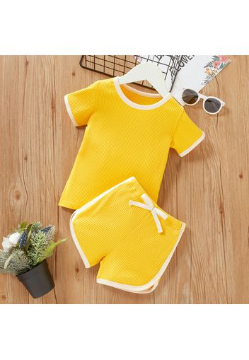 2-piece Baby / Toddler Casual Solid Top and Shorts Set