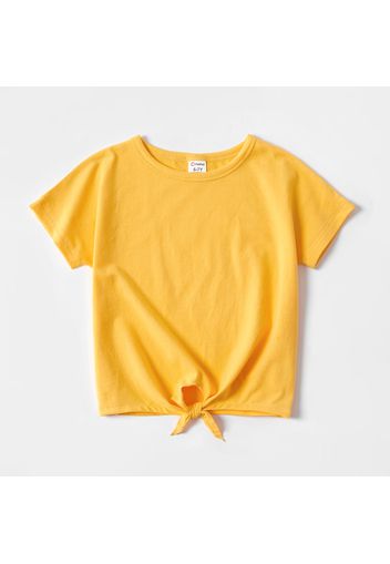 Solid Short-sleeve Top for Kids