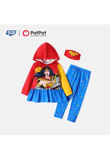 Justice League 3-piece Toddler Boy/Girl Super Heroes Sweatshirt and Pants Set with Face Masks