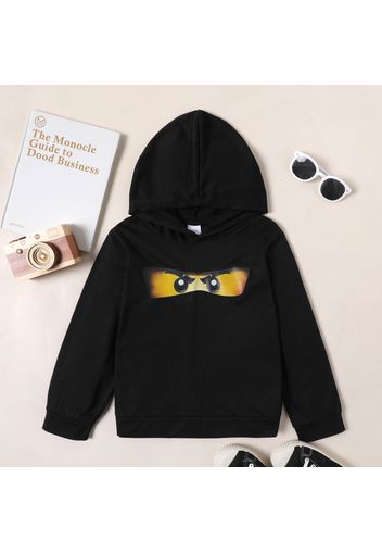 Kid Boy/Kid Girl Face Emoji Print Solid Color Hoodie Sweatshirt