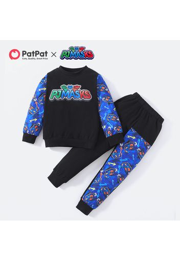 PJ Masks 2-piece Toddler Boy Letter Print Cotton Pullover Sweatshirt and Elasticized Pants Set