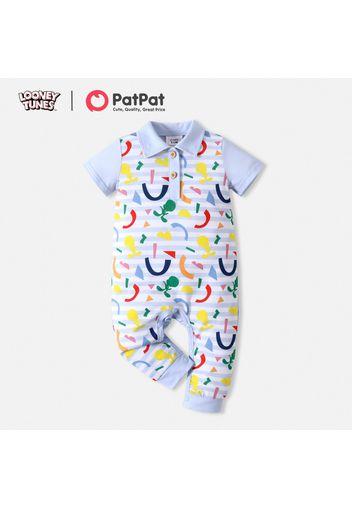 Looney Tunes Baby Boy/Girl Allover Print Short-sleeve Jumpsuit