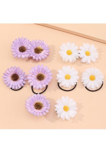 8-pack Daisy Hair Ties Hair Accessories Set for Girls