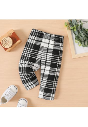 Baby Girl High Waist Plaid Pants Leggings