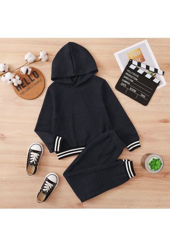 2-piece Kid Boy/Kid Girl Striped Hoodie Sweatshirt and Pants Casual Set