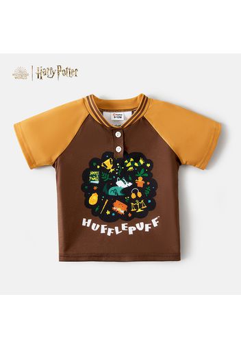 Harry Potter Baby Boy/Girl Graphic Button Up Raglan-sleeve T-shirt